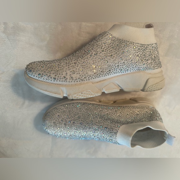 Akira rhinestone slip on size 8 athletic shoes. AB Crystal. worn couple times - Picture 4 of 6